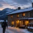 Albergue de pedra em vilarejo com neve: albergues no inverno do Caminho de Santiago