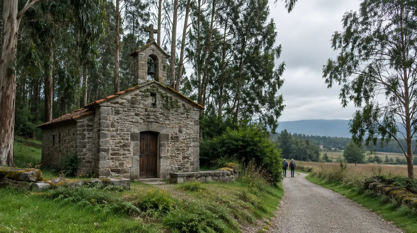 Peregrino no percurso de Arzúa a O Pedrouzo, Caminho Francês