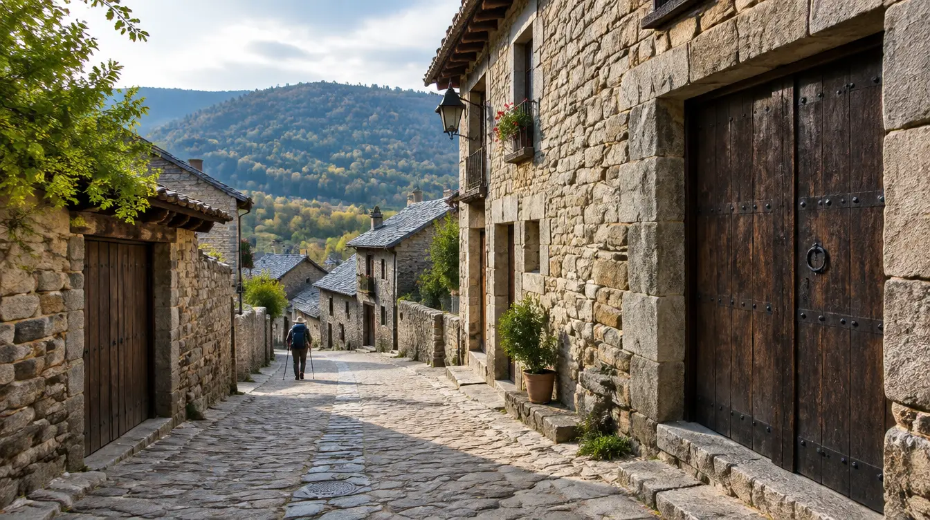 Peregrino no percurso de Astorga a Foncebadón, Caminho Francês