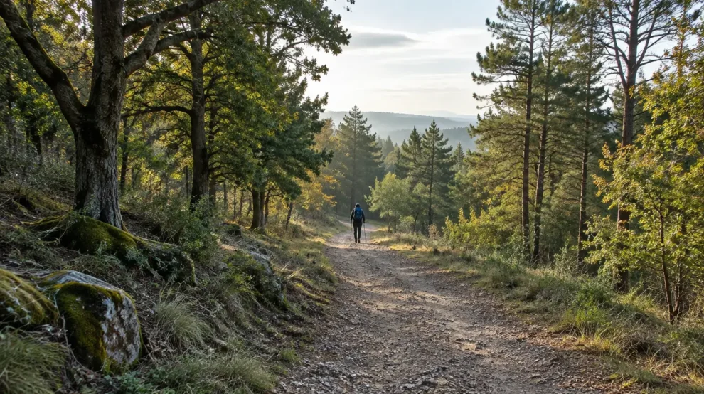 Paisagem da etapa de Belorado a San Juan de Ortega no Caminho Francês