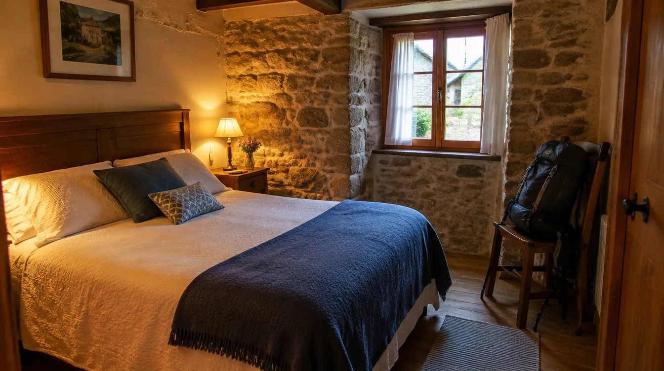 Quarto privativo em casa rural reservada no Caminho de Santiago