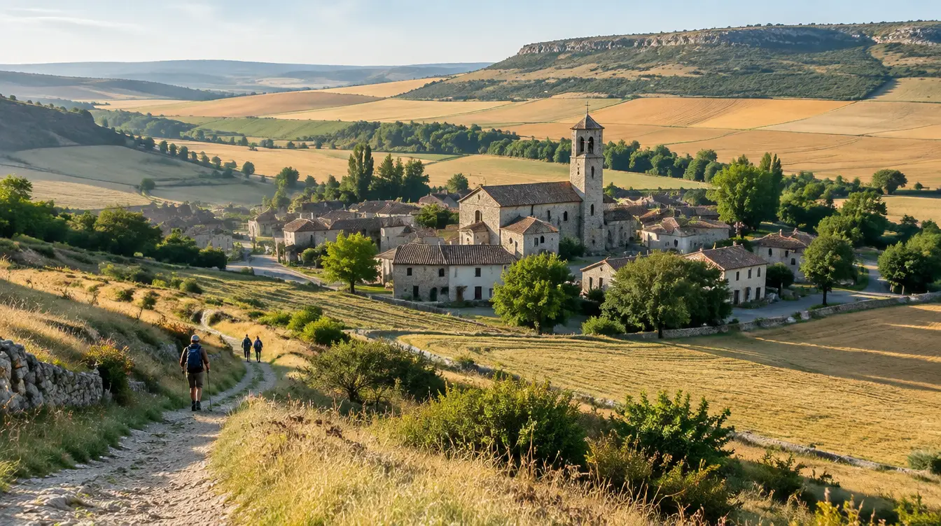 Peregrino no percurso de Burgos a Hornillos del Camino, Caminho Francês