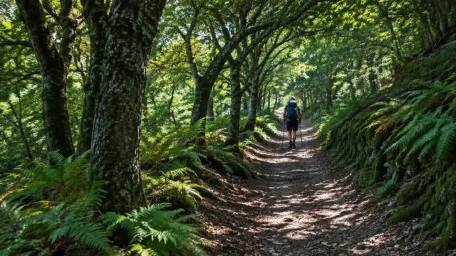 Paisagem da etapa de Caldas de Reis a Padrón no Caminho Português