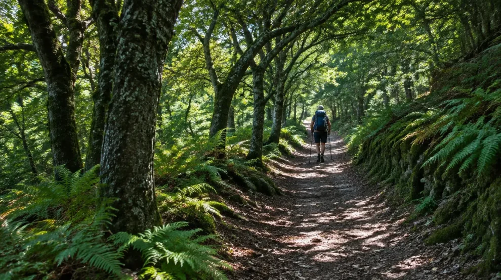 Paisagem da etapa de Caldas de Reis a Padrón no Caminho Português