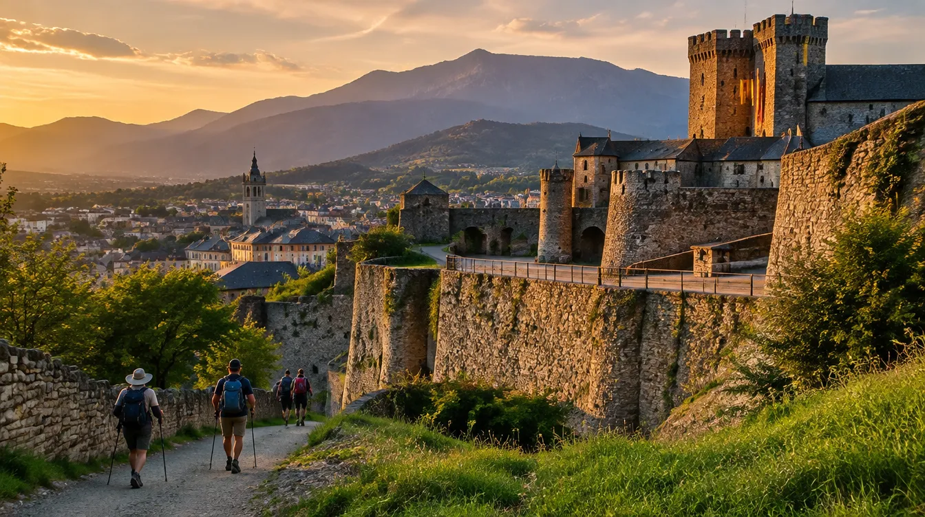Região de Ponferrada com montanhas ao fundo, início do Caminho de Inverno a Santiago