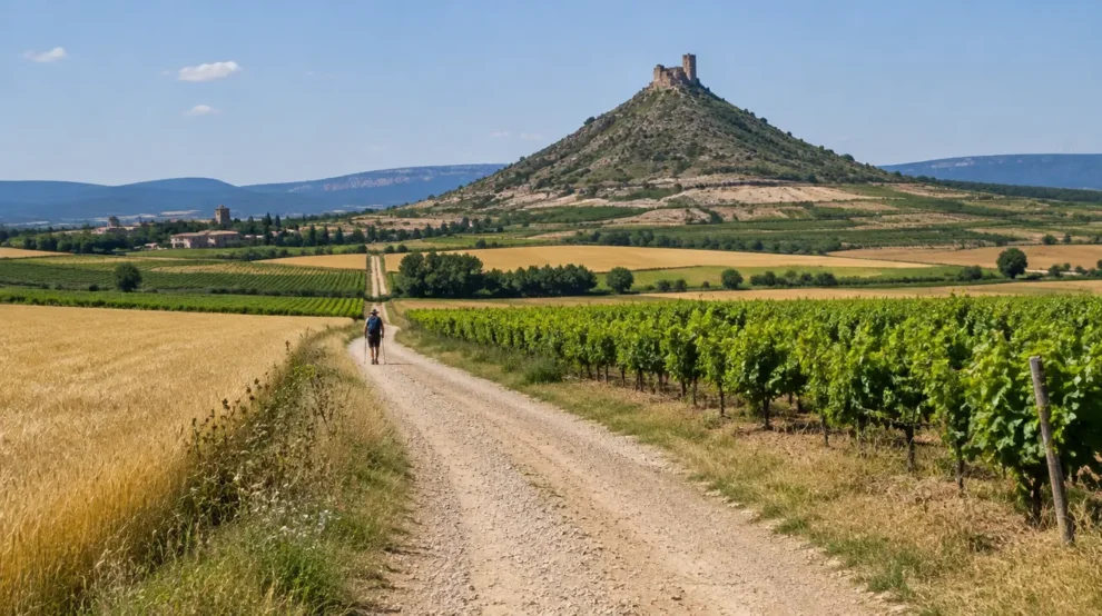 Paisagem da etapa de Estella a Los Arcos no Caminho Francês