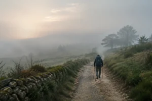Trilha vazia ao amanhecer: como fugir das multidões no Caminho de Santiago em 2027