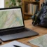 Trilha em mapa topográfico no notebook: preparando o GPX do Caminho de Santiago