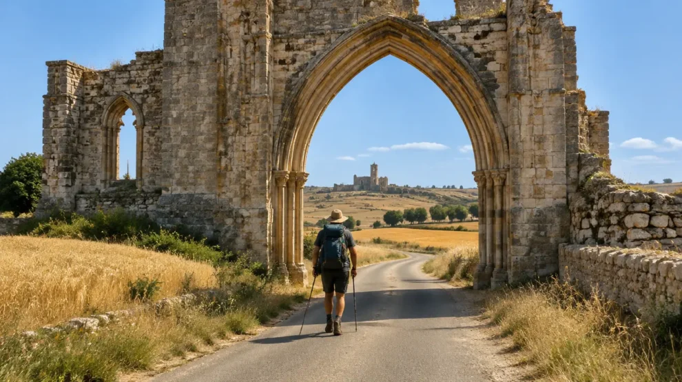 Paisagem da etapa de Hornillos del Camino a Castrojeriz no Caminho Francês