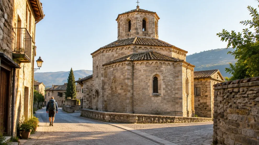 Paisagem da etapa de Los Arcos a Logroño no Caminho Francês