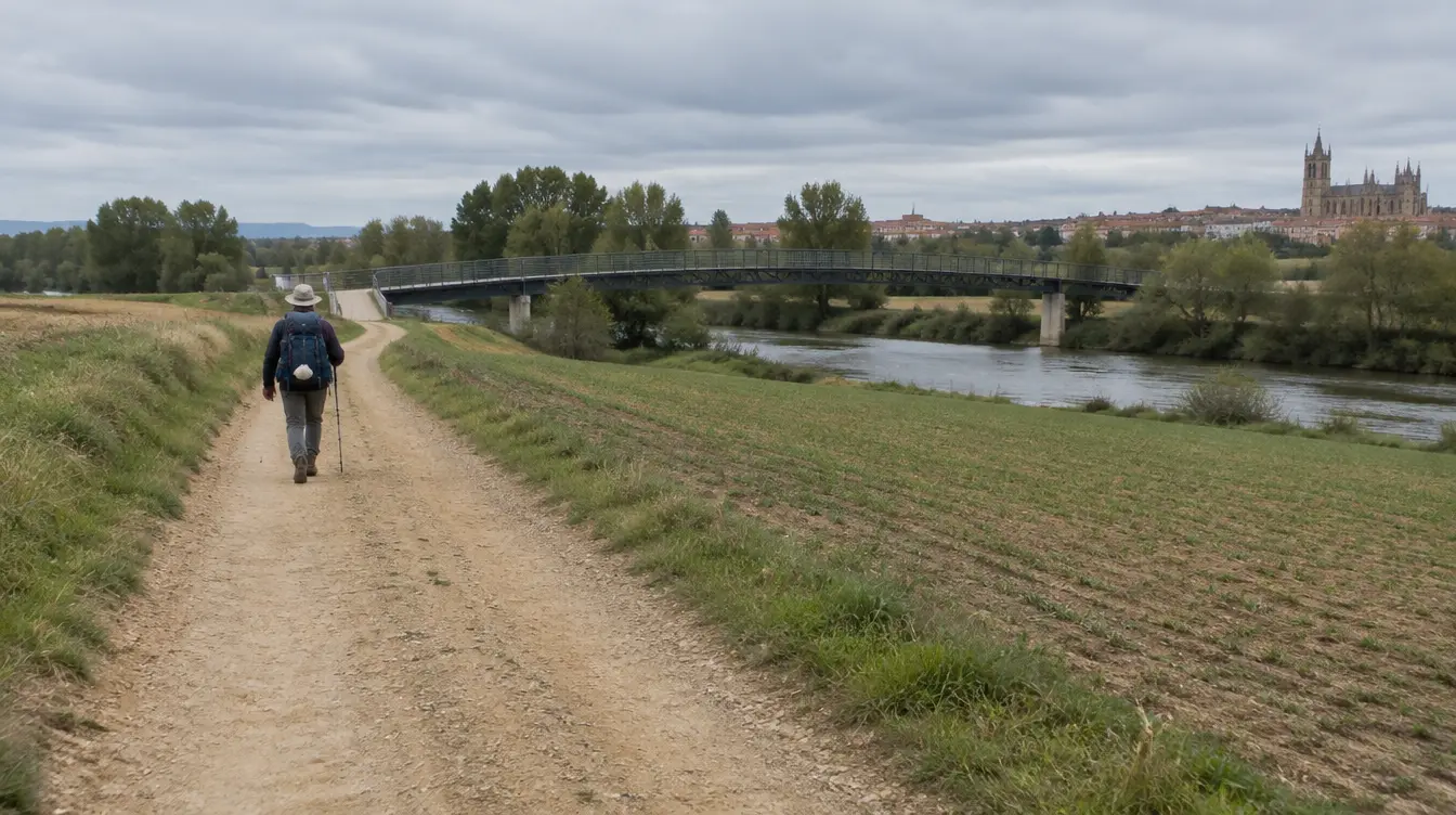 Peregrino no percurso de Mansilla de las Mulas a León, Caminho Francês