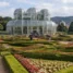 Ilustração de estufa de vidro em jardim de Curitiba