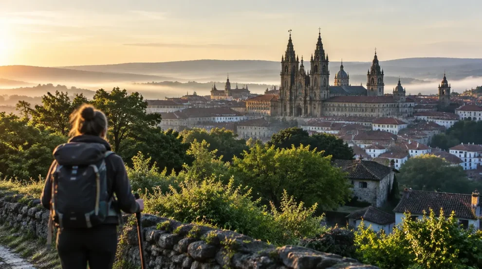 Paisagem da etapa de Padrón a Santiago no Caminho Português