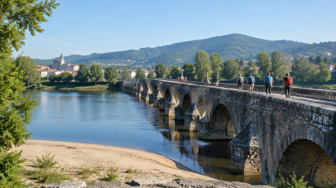 Ponte medieval de Ponte de Lima, uma das paisagens do Caminho Português