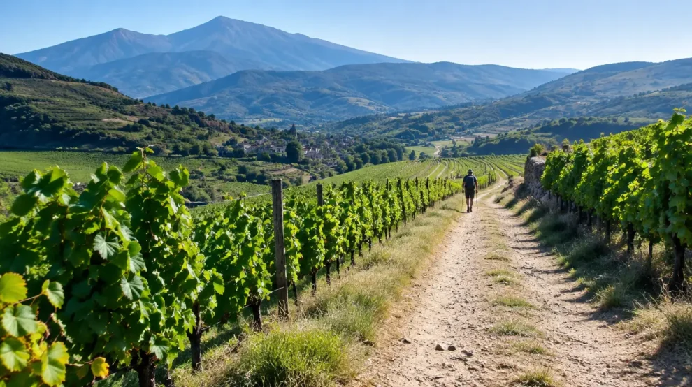 Paisagem da etapa de Ponferrada a Villafranca del Bierzo no Caminho Francês