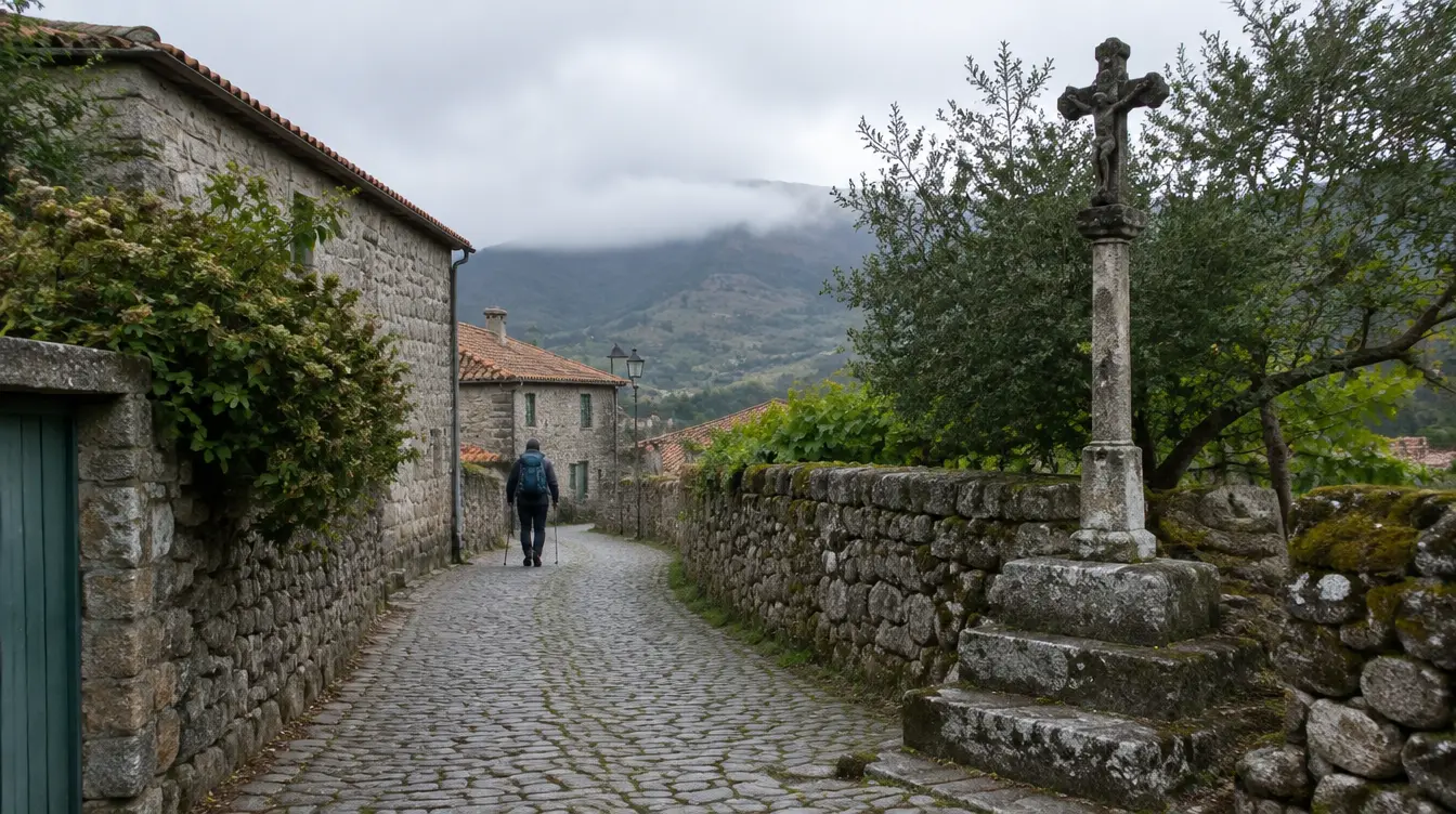 Peregrino no percurso de Porto a Vilarinho, Caminho Português