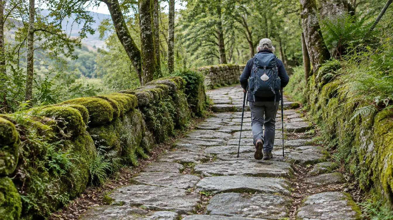 Peregrino no percurso de Redondela a Pontevedra, Caminho Português