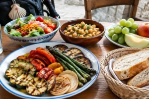 Prato vegetariano para quem tem restrições alimentares no Caminho de Santiago