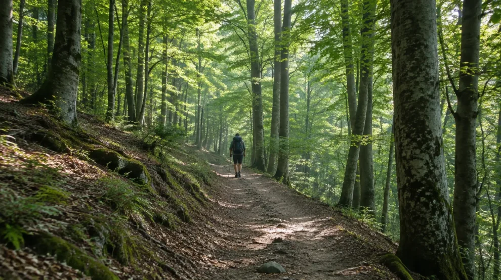 Paisagem da etapa de Roncesvalles a Zubiri no Caminho Francês