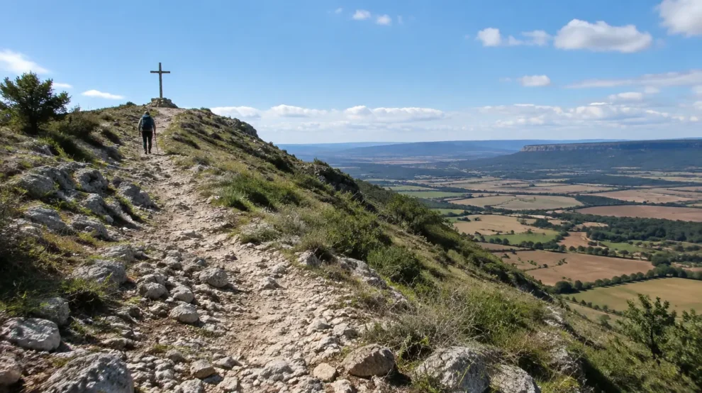 Paisagem da etapa de San Juan de Ortega a Burgos no Caminho Francês