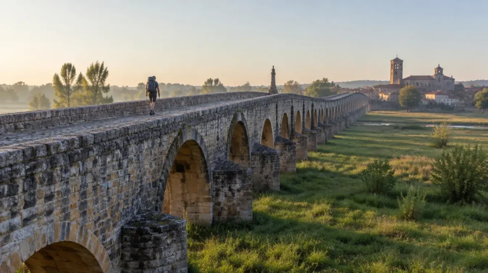Paisagem da etapa de San Martín del Camino a Astorga no Caminho Francês