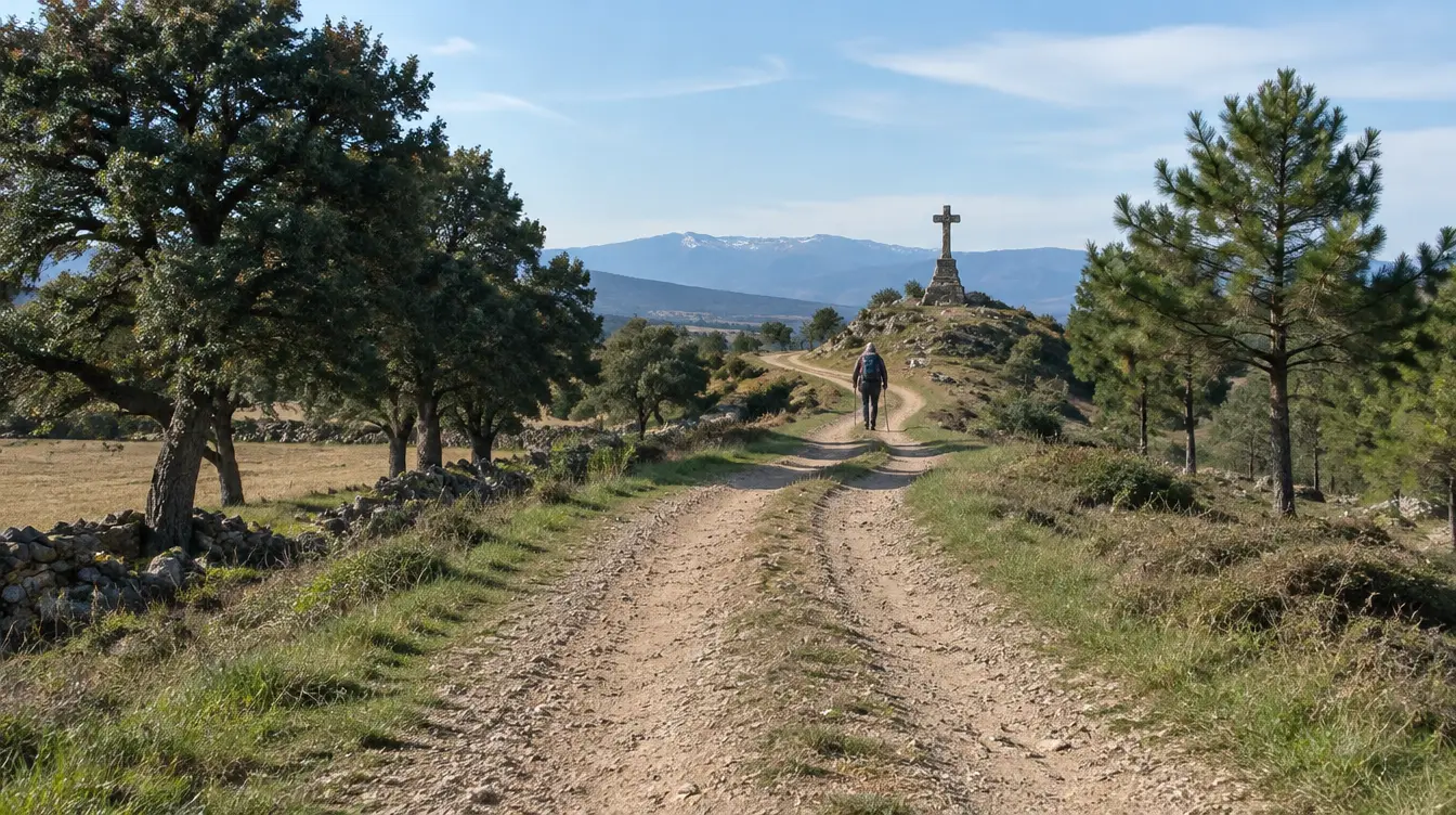 Peregrino no percurso de San Martín del Camino a Astorga, Caminho Francês