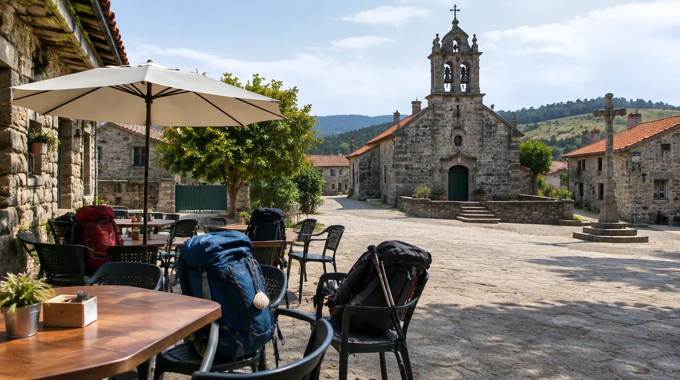 Bar de vilarejo galego no trecho de Sarria a Santiago
