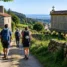 Peregrinos nas etapas de Sarria a Santiago, na Galícia