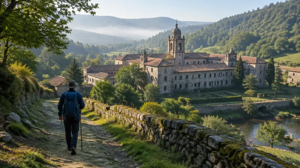 Paisagem da etapa de Triacastela a Sarria no Caminho Francês