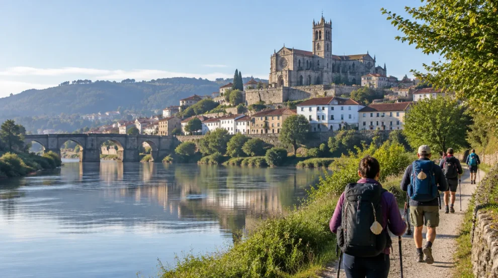 Catedral de Tui sobre o rio Minho, ponto de partida de Tui a Santiago no Caminho Português
