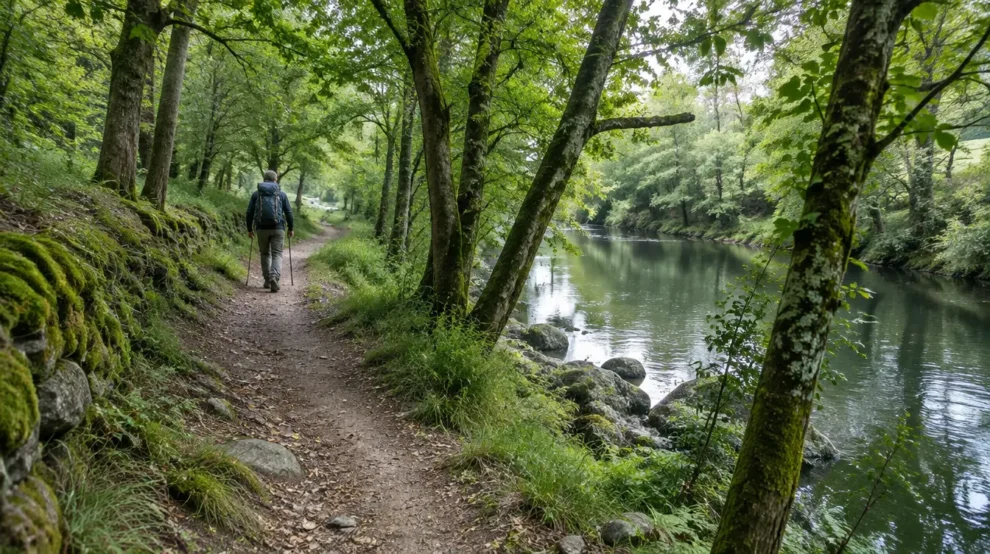 Paisagem da etapa de Tui a O Porriño no Caminho Português