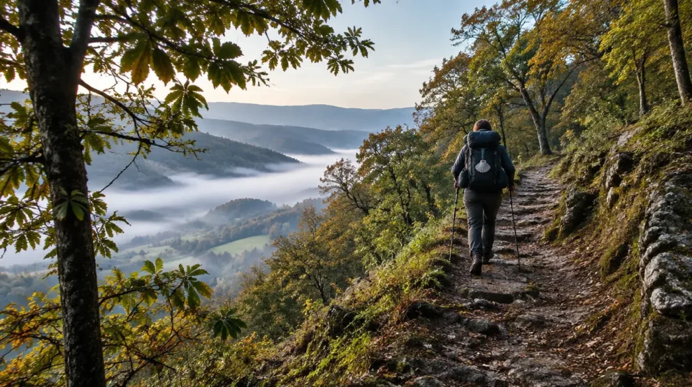 Paisagem da etapa de Villafranca del Bierzo a O Cebreiro no Caminho Francês