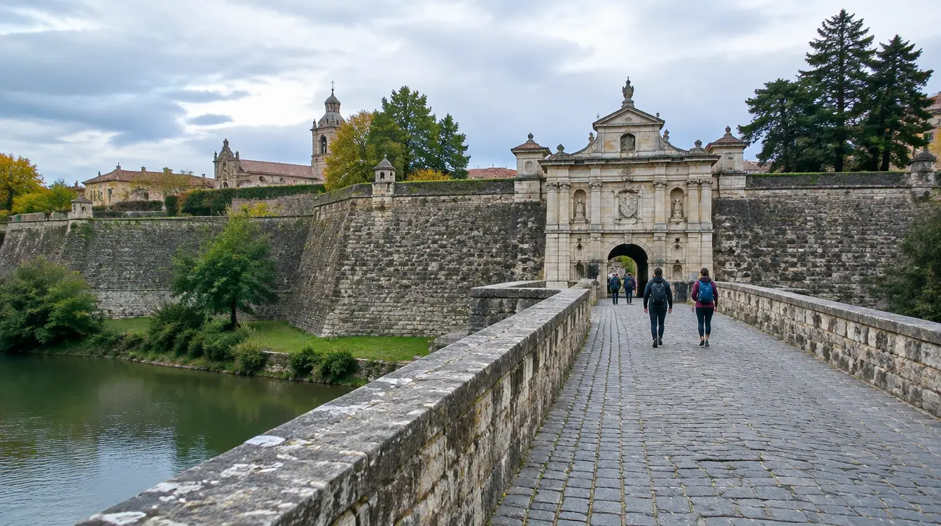 Peregrino no percurso de Zubiri a Pamplona, Caminho Francês
